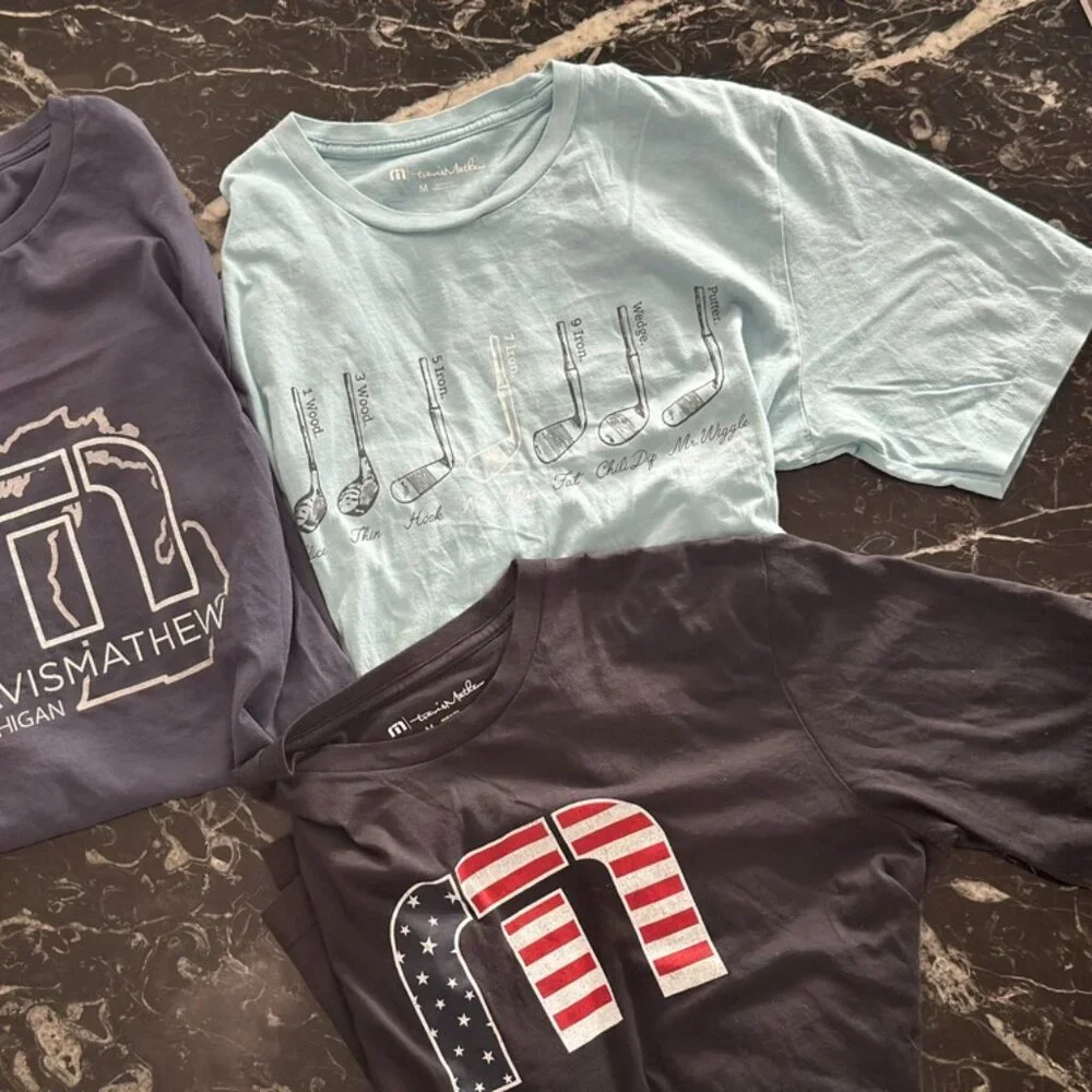 Travis Mathew Mens T-shirt Bundle Medium Crewneck - Picture 2 of 12